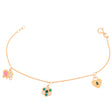 18K Gold Bracelet with Playful Colorful Charms