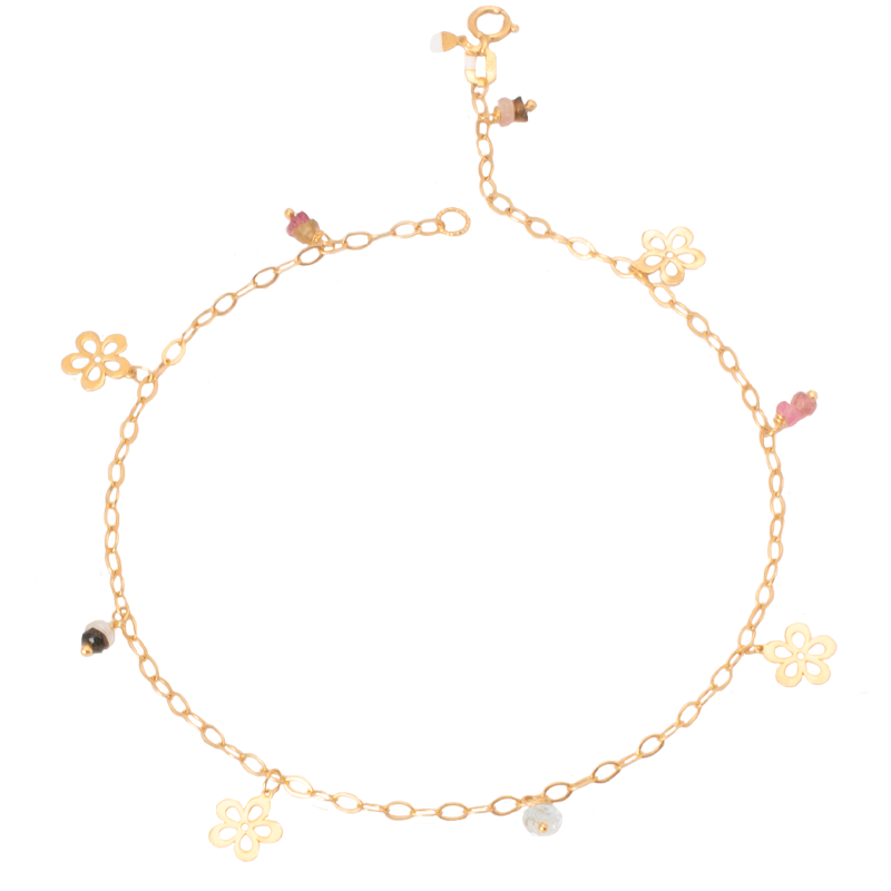 18K Gold Graceful Nature Anklet
