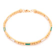 18K Gold Bracelet with Contrasting Rectangles