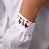18K GoldKids Bracelet with Colorful Bows