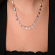 18K Gold Necklace with Small Flowers