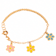 18K Gold Bracelet Garden Flowers