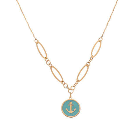 18K Gold Necklace Ship of Dreams