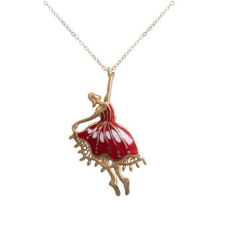18K Gold Necklace Dancing Princess