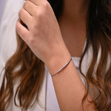 18K Gold Bracelet Simple Single Row