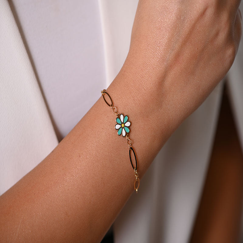 18K Gold Bracelet Spring Breeze Flower