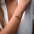 18K Gold Bracelet Multiple Ornaments