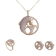 18K Gold Dolphin Design Jewelry Set