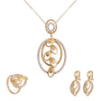 18 karat gold set with exceptionally brilliant stones
