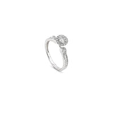 خاتم توينز ألماس عيار 18 بفص دائري بالمنتصف