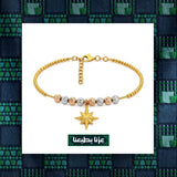 21K Gold Bracelet With Colourful Circles