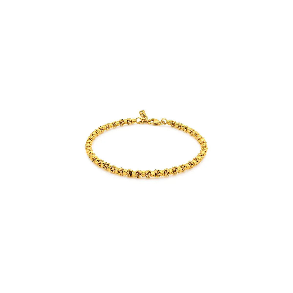 21K Gold Set with Beaded Design