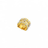21K Gold Set Two-Tone Geometric