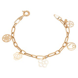 18K Bracelet with Elegant Rose Design
