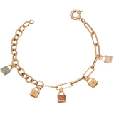 18K Bracelet with Elegant Locks Design