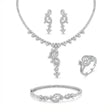 18K White Gold Set Basant, with A Decorative Design