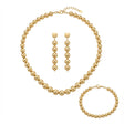Half set of 18K gold with shiny gold beads