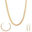 Half set of 18K gold with intertwined earrings