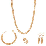 18K Gold Wide Glossy Design Set