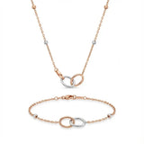 نصف طقم " متحابان من جديد " عيار 18 من الذهب - Ghamieh