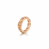 18K Gold Ring with Story Lifetime Interlocking Hoops Design