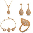 Half set of 18K gold with studded stones