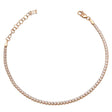 18K Gold Tennis Bracelet with Pave Set Diamonds