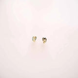 18K Gold Earrings with Heart Shaped Design