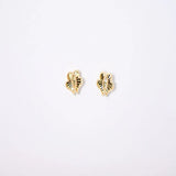 18K Gold Earrings with Good Morning Design