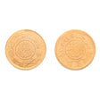 21K Gold Gold Pound with Half Design