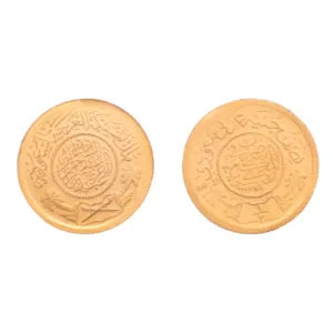 21K Gold Gold Pound with Half Design