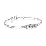18K Diamond Bracelet With Circles Pendants