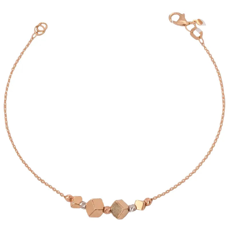 18K Gold Lady of Thoughts Bracelet with Geometric Cubes