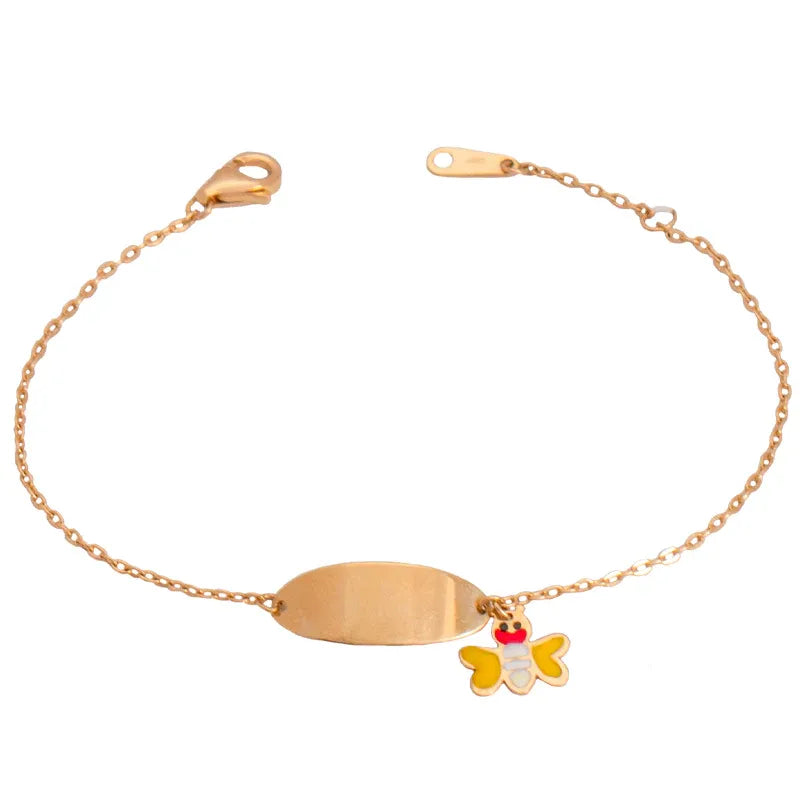 18K Gold Bracelet with Little Bee Design