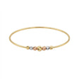 18K Gold Bracelet with Colorful Circular Pendants Design