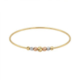 18K Gold Bracelet with Colorful Circular Pendants Design