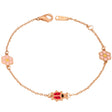 18K Gold Bracelet with Multiple Pendants