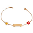18K Gold Kids Fluid Chain with Flower Shape