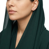 أقراط ذهب أطفال عيار 18 بتصميم قلب