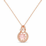 18K Diamond Necklace with Circular Design