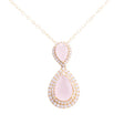 18K Gold Double Teardrop Pendant