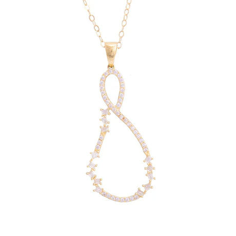 18K Gold Infinity Pendant