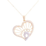 18K Gold Pendant with Heart Design