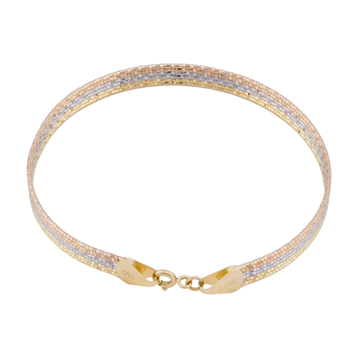 18K Gold Bracelet with Colorful Ornate Design