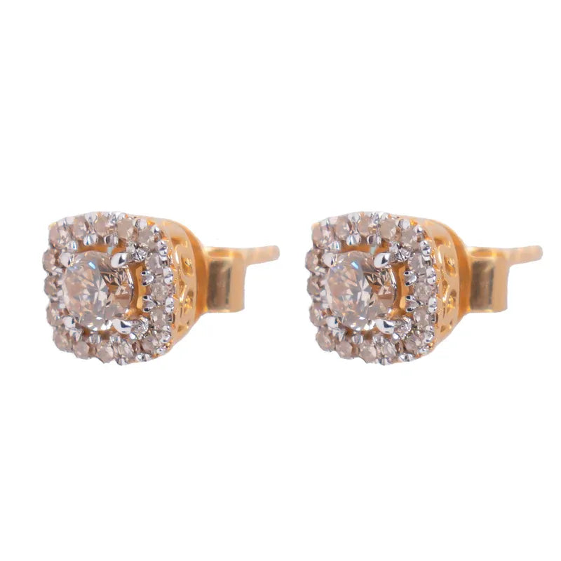 18K Gold Diamond Shining Opportunity Earrings