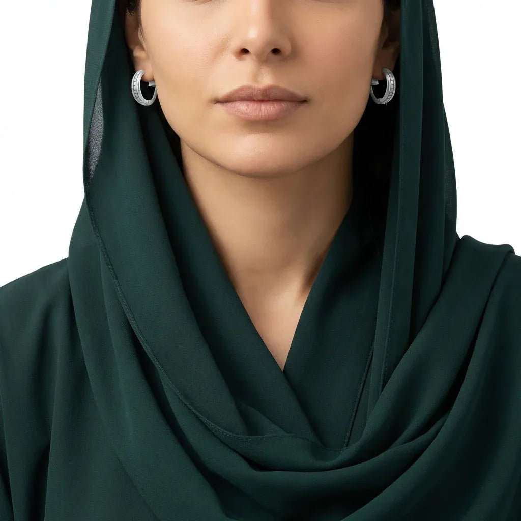 أقراط ذهب عيار18 بتصميم دائري