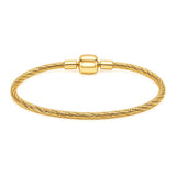 18K Gold Bracelet Classic Braided Design