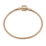 18K Gold Chain Bracelet with Slim Braided Design