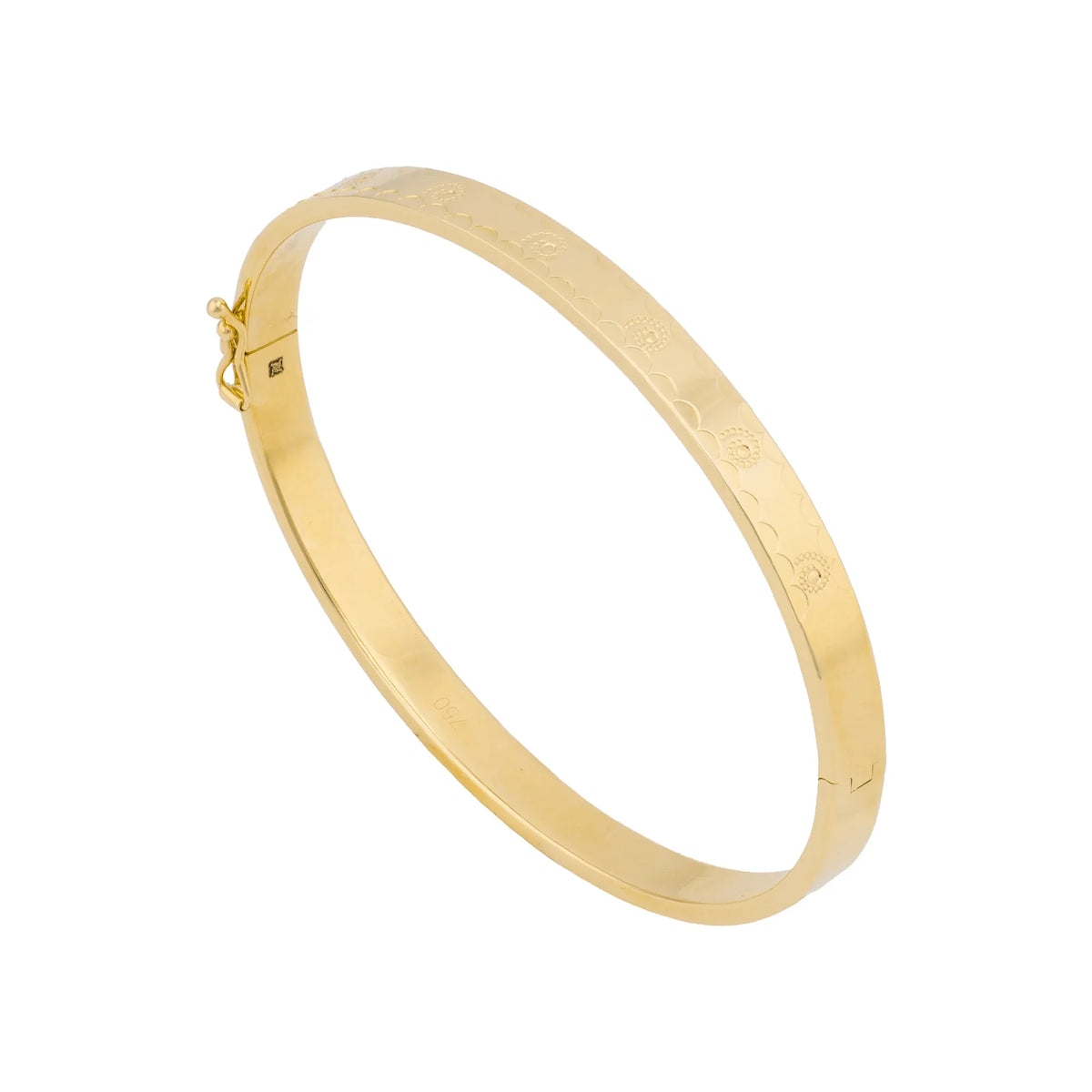 18K Gold Classic Chain Bracelet with Simple Engraving