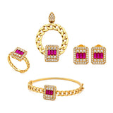 نصف طقم الحجر الساحر ذهب عيار 18 بحجر نبيتي
